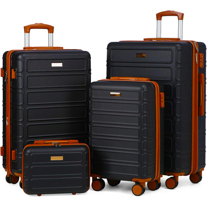 Expandable Hardshell Luggage Set with Spinner Wheels & TSA Lock