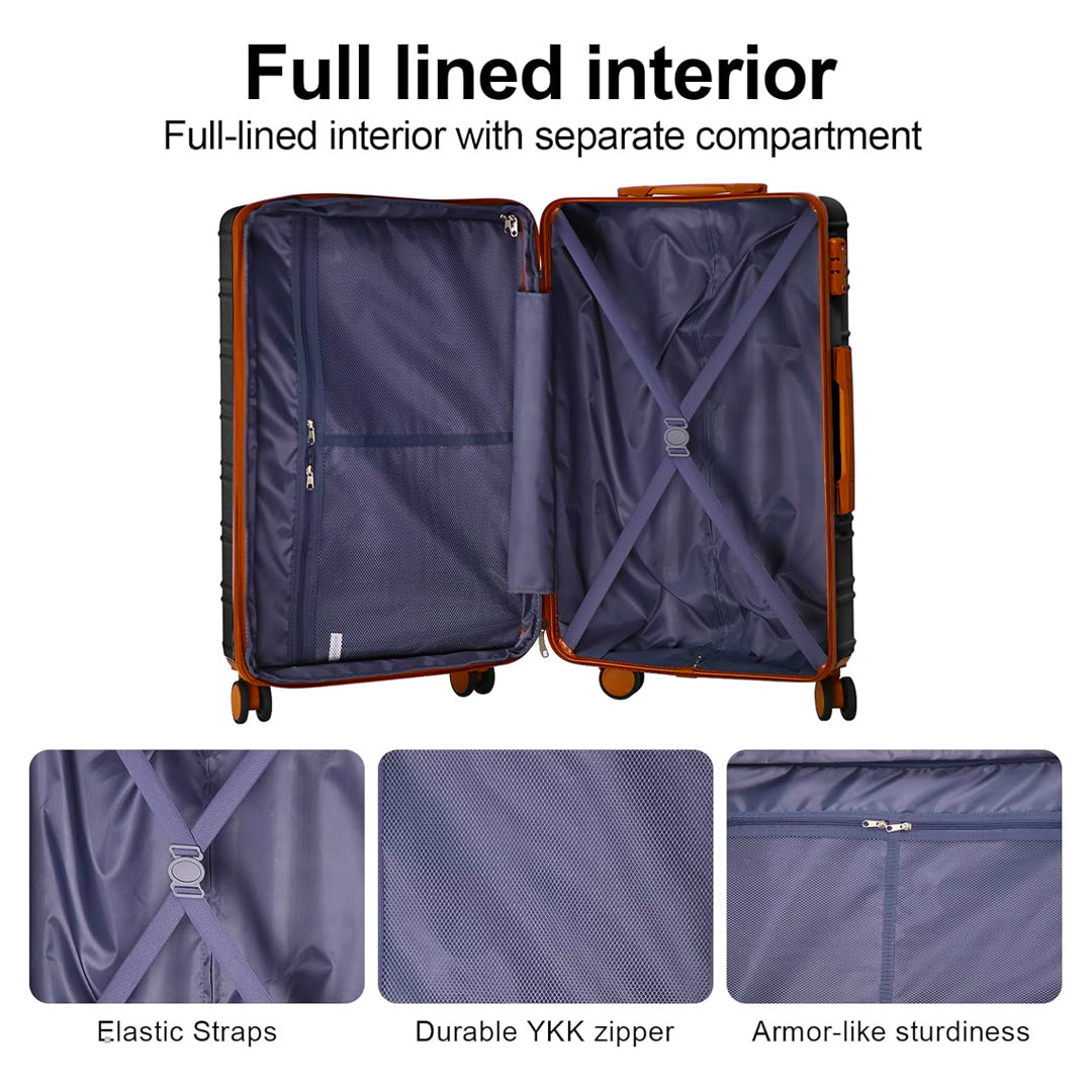 Expandable Hardshell Luggage Set with Spinner Wheels & TSA Lock