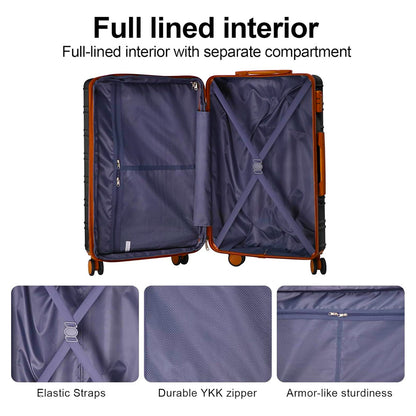 Expandable Hardshell Luggage Set with Spinner Wheels & TSA Lock