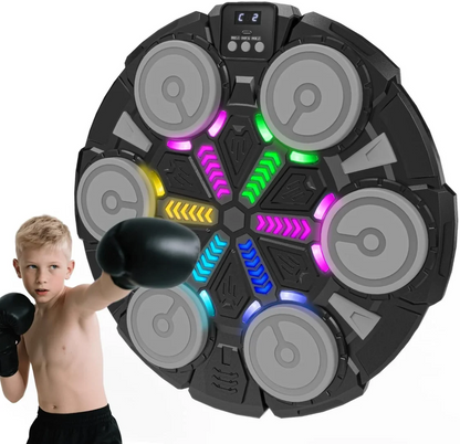 Bluetooth Music Wall-Mounted Boxing Machine with Punching Pad and Gloves for Kids and Adults