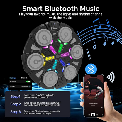 Bluetooth Music Wall-Mounted Boxing Machine with Punching Pad and Gloves for Kids and Adults