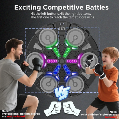 Bluetooth Music Wall-Mounted Boxing Machine with Punching Pad and Gloves for Kids and Adults